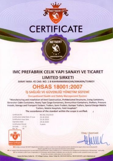 IMC Container Certificates
